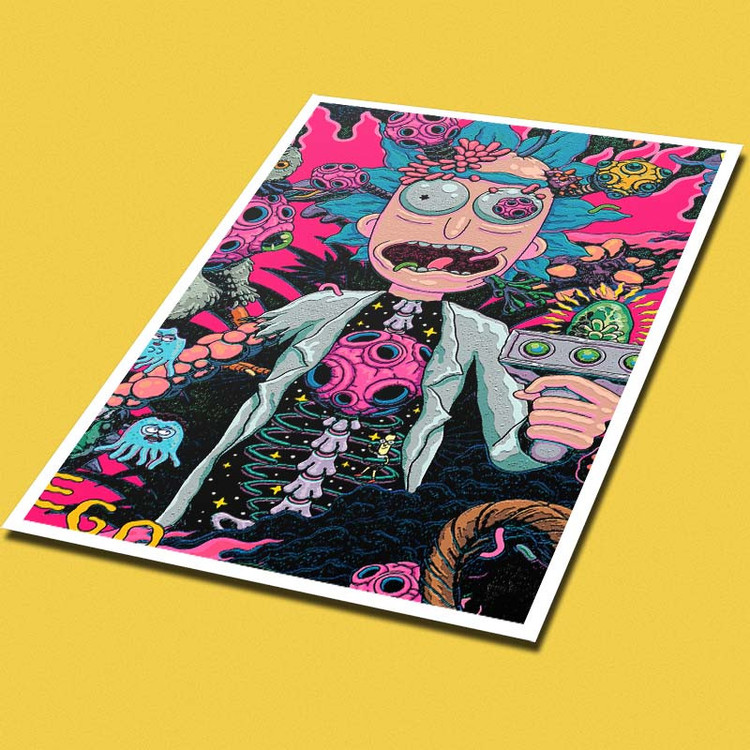 پوستر کارنیکا طرح ریک و مورتی Rick and Morty کد 76373 مجموعه 8 عددی