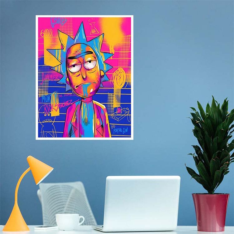 پوستر کارنیکا طرح ریک و مورتی Rick and Morty کد 76373 مجموعه 8 عددی