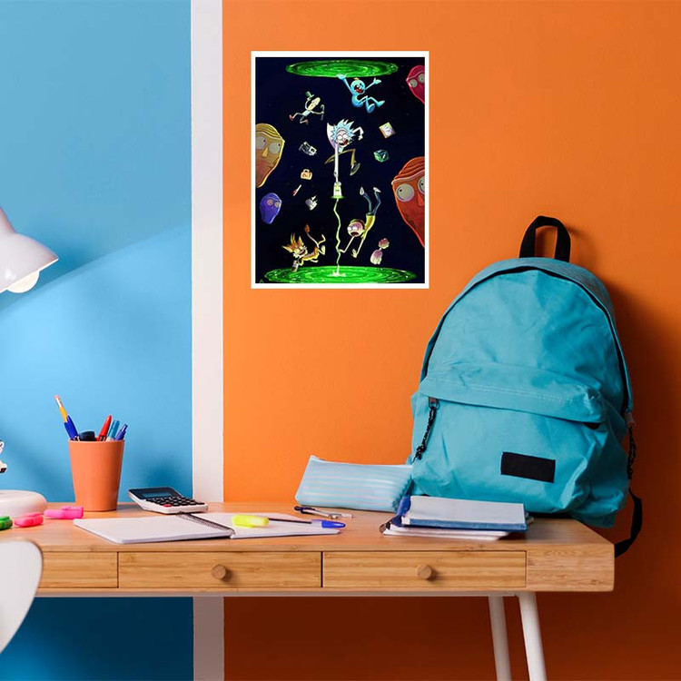 پوستر کارنیکا طرح ریک و مورتی Rick and Morty کد 76373 مجموعه 8 عددی