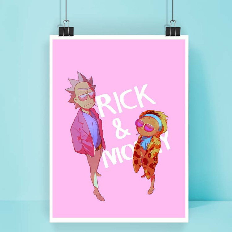 پوستر کارنیکا طرح ریک و مورتی Rick and Morty کد 76373 مجموعه 8 عددی