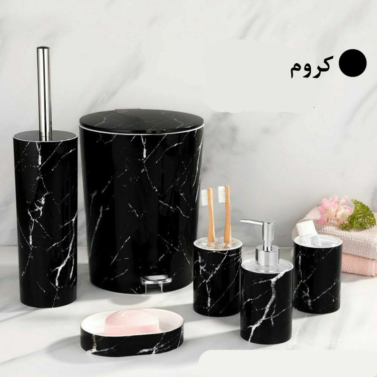 ست سرویس بهداشتی 6 پارچه لیمون مدل marbelbla