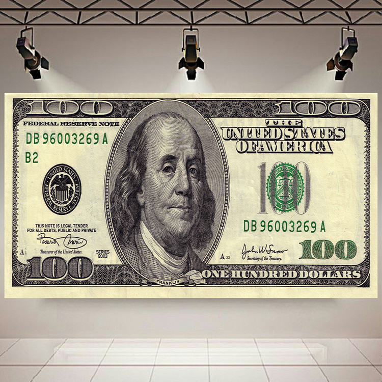 پوستر طرح اسکناس صد دلاری کد AR8960