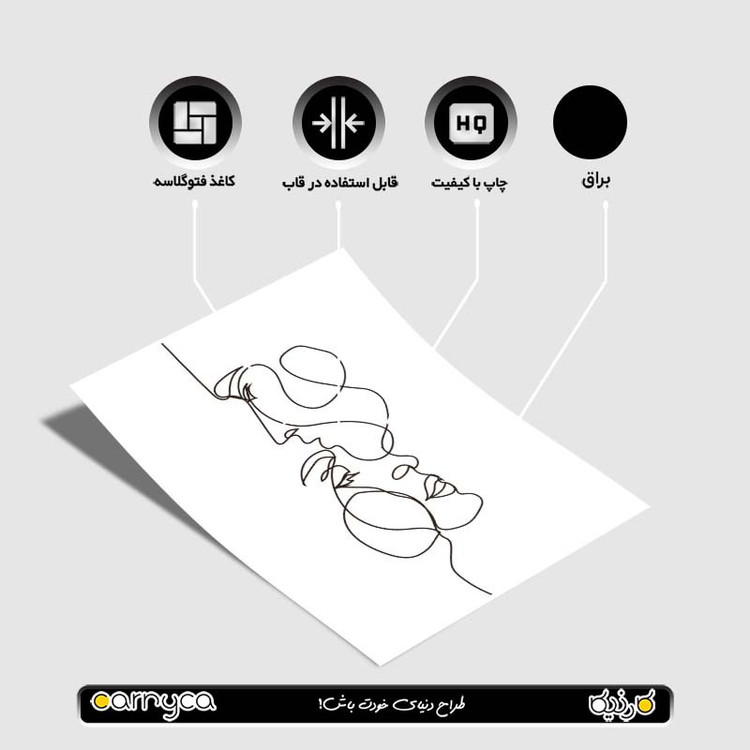 پوستر کارنیکا طرح مینیمال Minimal کد 66309 مجموعه 8 عددی