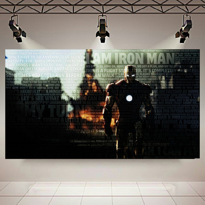 پوستر طرح مردآهنی مدل I AM IRON MAN کد AR11840