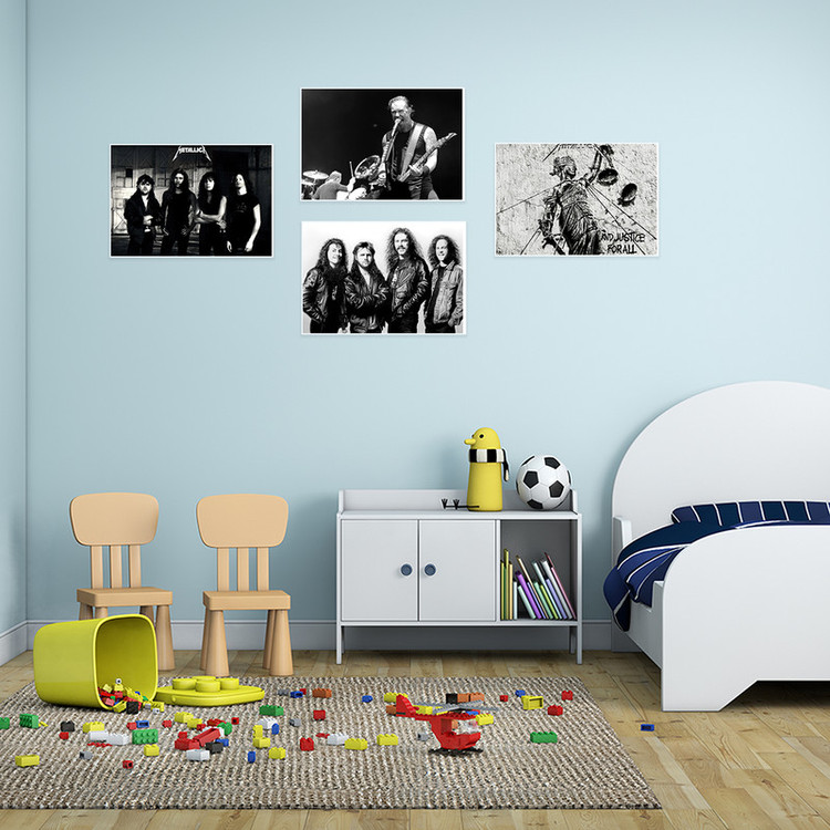 پوستر طرح متالیکا کد A-2128-Metallica مجموعه 4 عددی