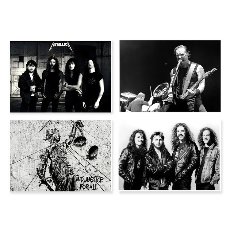 پوستر طرح متالیکا کد A-2128-Metallica مجموعه 4 عددی
