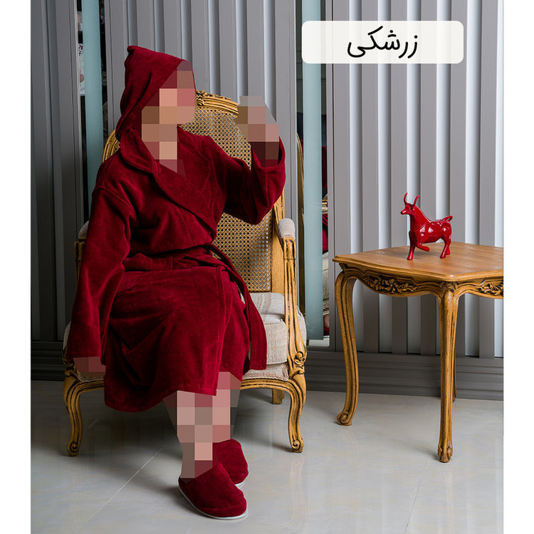 سرویس حوله پالتویی 2 تکه دنیز طرح فیوره سایز 125