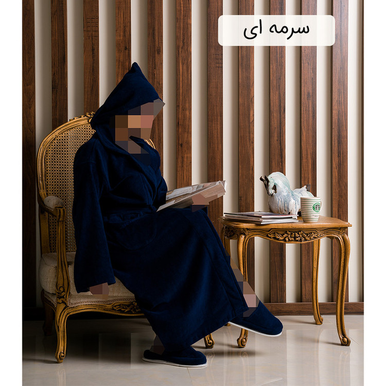 سرویس حوله پالتویی 2 تکه دنیز طرح فیوره سایز 125