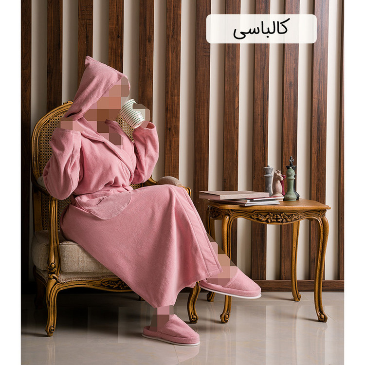 سرویس حوله پالتویی 2 تکه دنیز طرح فیوره سایز 125