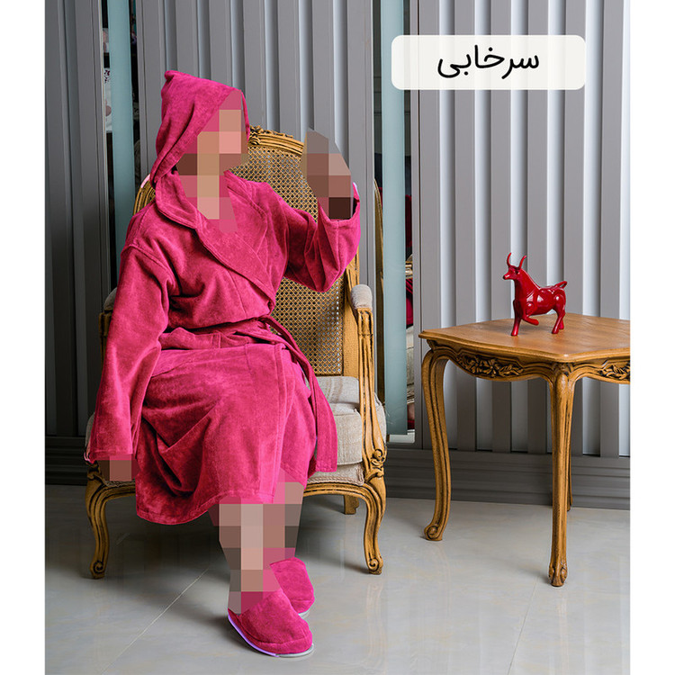 سرویس حوله پالتویی 2 تکه دنیز طرح فیوره سایز 125