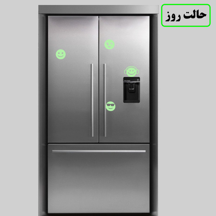 استیکر کلید و پریز مدل شبنما طرح ایموجی بسته چهار عددی