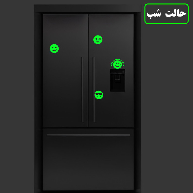 استیکر کلید و پریز مدل شبنما طرح ایموجی بسته چهار عددی