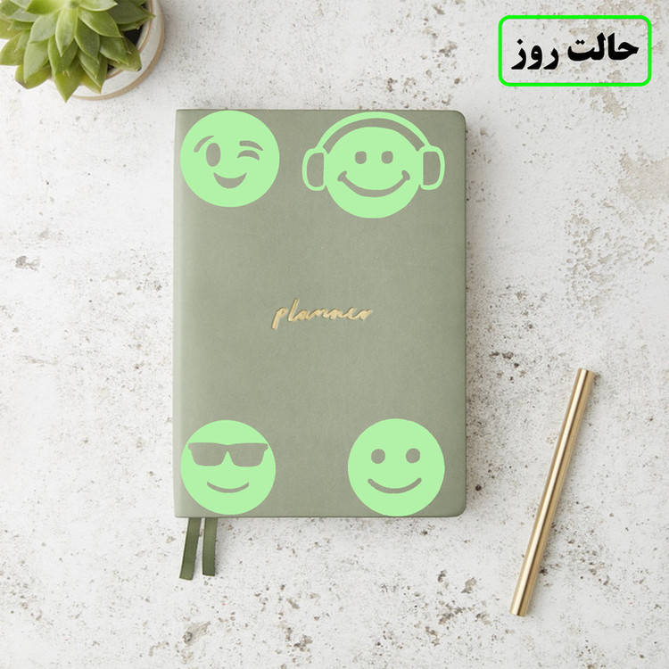 استیکر کلید و پریز مدل شبنما طرح ایموجی بسته چهار عددی