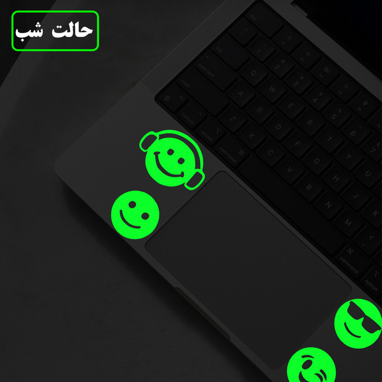 استیکر کلید و پریز مدل شبنما طرح ایموجی بسته چهار عددی