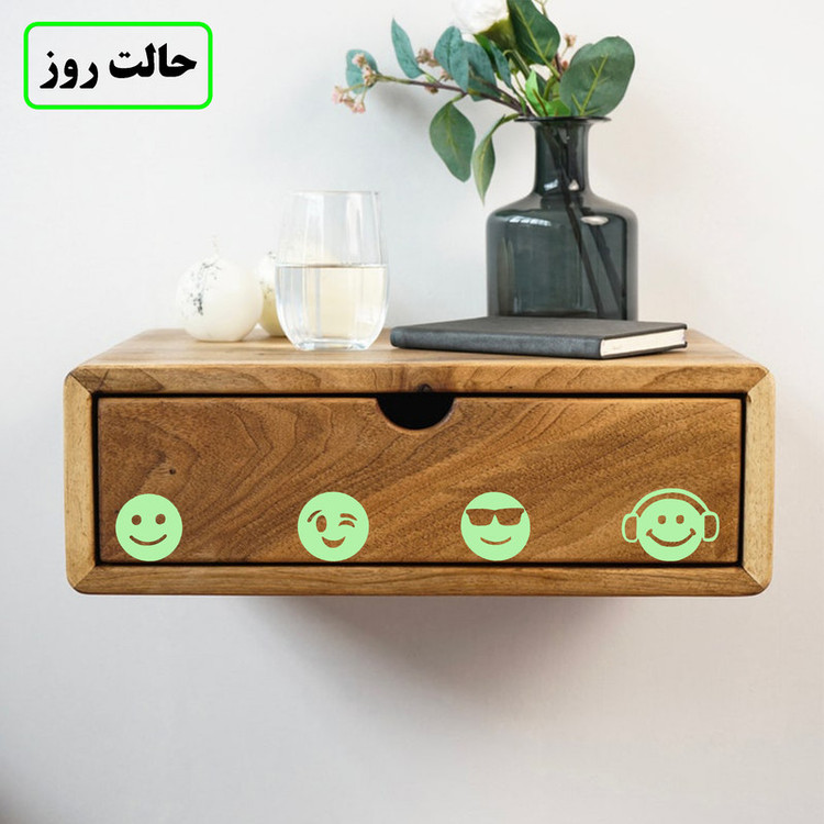 استیکر کلید و پریز مدل شبنما طرح ایموجی بسته چهار عددی