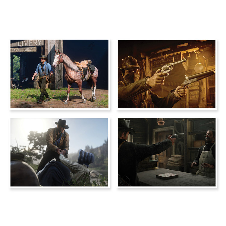 پوستر طرح Red Dead Redemption 2 کد A-1545 مجموعه 4 عددی