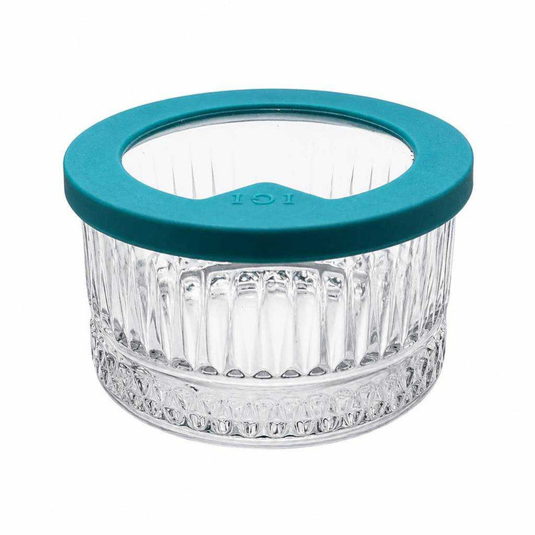 ظرف نگهدارنده با بدنه شیشه شیشه و بلور اصفهان مدل HIDA برای قرار دادن در فریزر و یخچال مجموعه 6 عددی