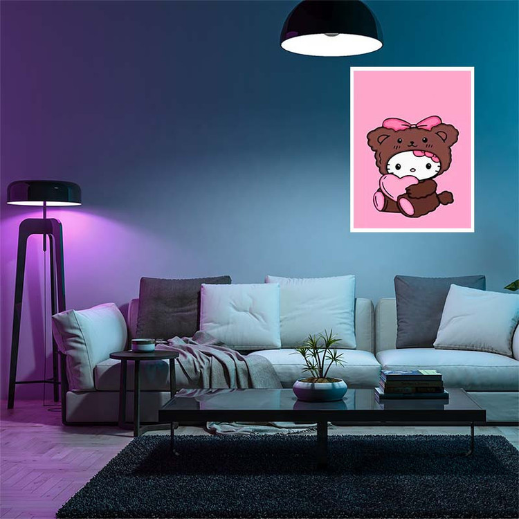 پوستر کارنیکا طرح هلو کیتی hello kitty کد 97726 مجموعه 8 عددی