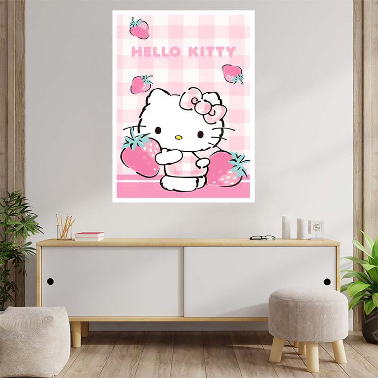 پوستر کارنیکا طرح هلو کیتی hello kitty کد 97726 مجموعه 8 عددی