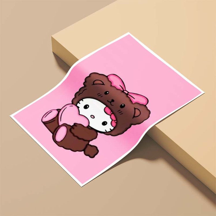 پوستر کارنیکا طرح هلو کیتی hello kitty کد 97726 مجموعه 8 عددی