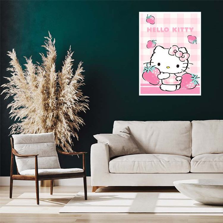 پوستر کارنیکا طرح هلو کیتی hello kitty کد 97726 مجموعه 8 عددی