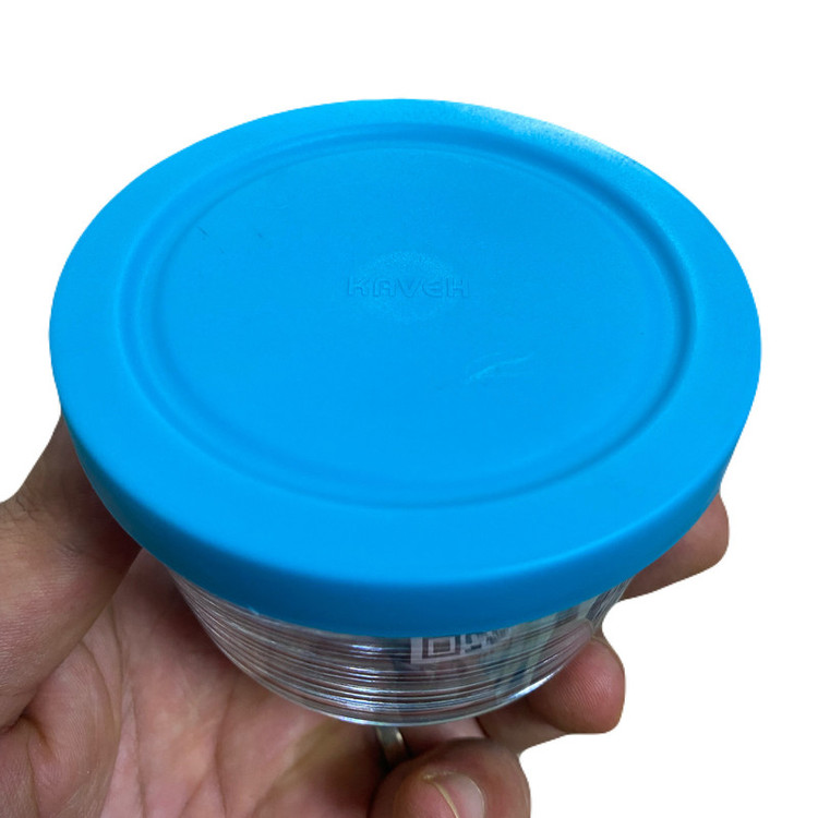 ظرف نگهدارنده با بدنه شیشه ای کاوه مدل پاپریک مینی مناسب برای قرار دادن در یخچال و فریزر مجموعه ۸ عددی