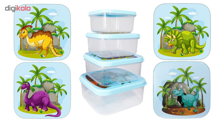 ظرف نگهدارنده هوبی لایف مدل Fun Box مجموعه 4 عددی