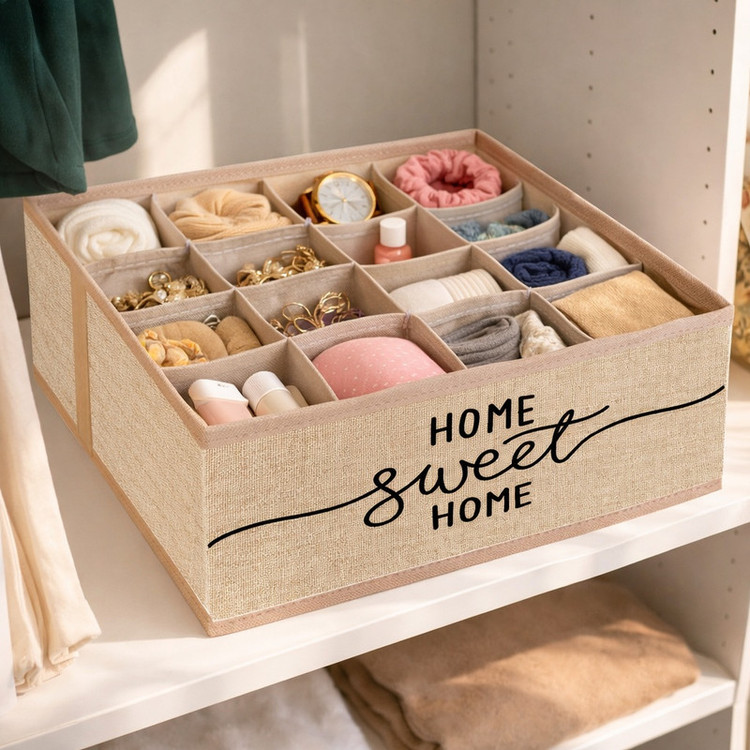 نظم دهنده مدل لباس زیر و جوراب طرح لینن HOME SWEET HOME کد ORG16