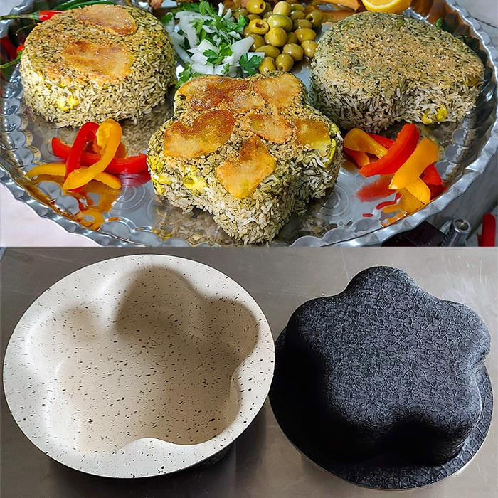 قالب ته چین به گز مدل گل