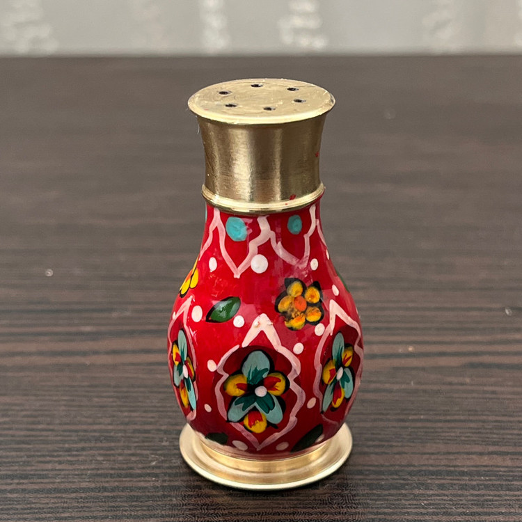نمکدان برنجی مدل میناکاری کد 002
