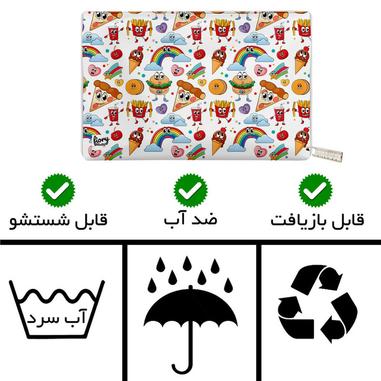 جای لقمه مستر راد مدل فست فود طرح کیوت کارتونی کدFast food 2192