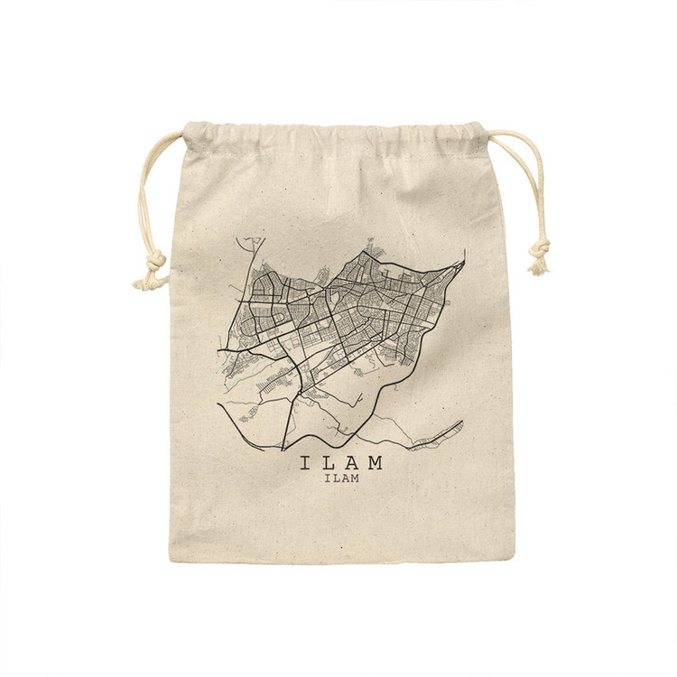 کیسه نان و سبزی ترمه طراحان ایده مدل نقشه شهر ایلام کد map0505 - M سایز 23x33 سانتی متر