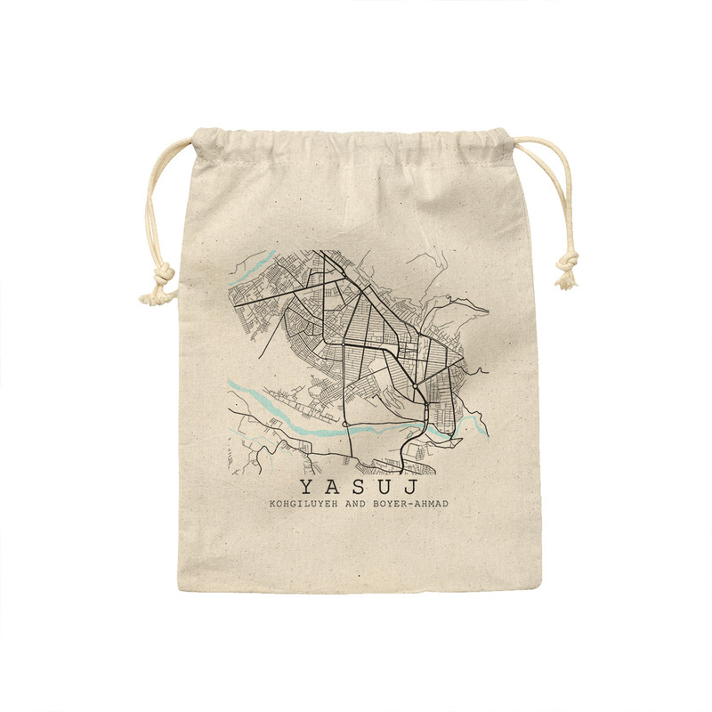 کیسه نان و سبزی ترمه طراحان ایده مدل نقشه شهر یاسوج کد map0522 - M سایز 23x33 سانتی متر