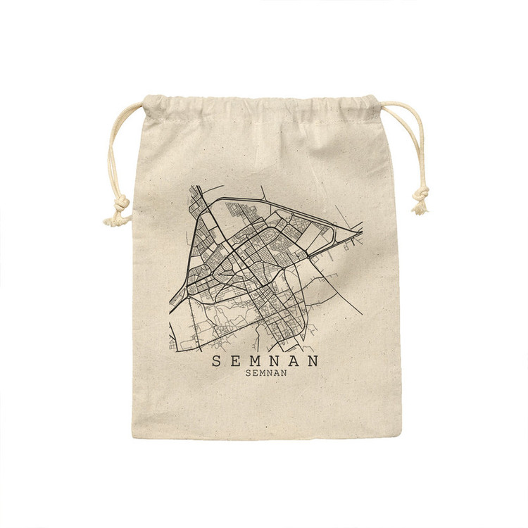 کیسه نان و سبزی ترمه طراحان ایده مدل نقشه شهر سمنان کد map0508 - S سایز 19x19 سانتی متر
