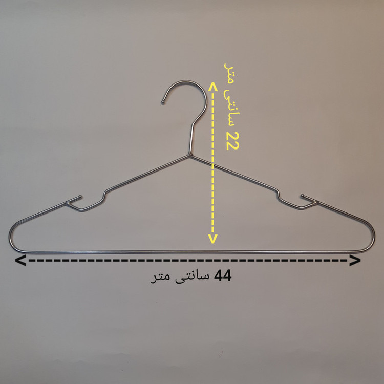 چوب لباسی مدل فلزی AQUA بسته 6 عددی