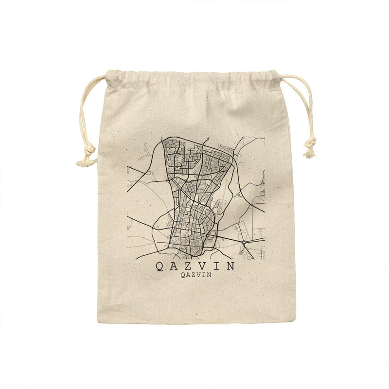 کیسه نان و سبزی ترمه طراحان ایده مدل نقشه شهر قزوین کد map0510 - S سایز 19x19 سانتی متر