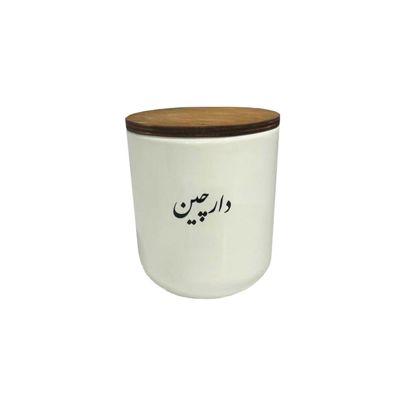 بانکه مدل جا ادویه ای سرامیکی طرح تکست کد 16