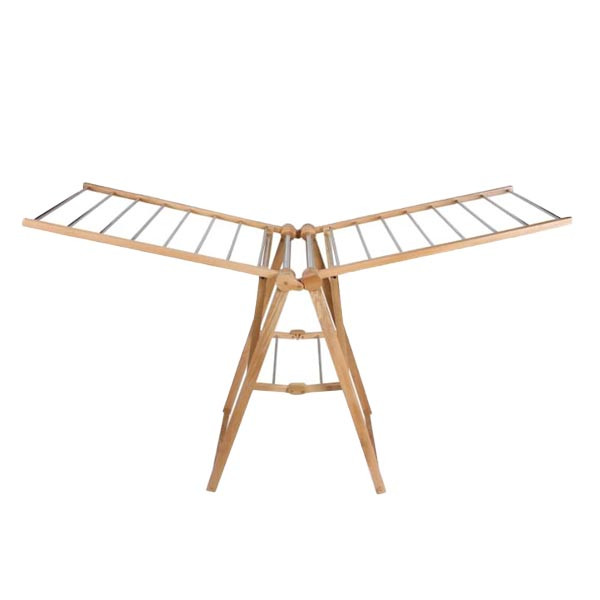 بند رخت بدنه چوبی نرده ها استیل مدل ZA-58 کد 1010