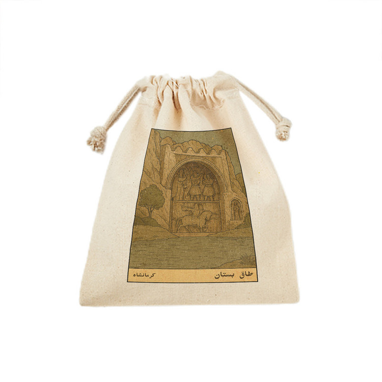 کیسه نان و سبزی ترمه طراحان ایده مدل کارت طاق بستان کرمانشاه کد map1508 - S سایز 19x19 سانتی متر
