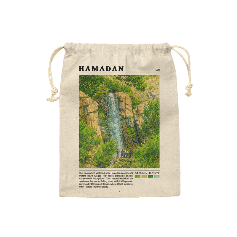 کیسه نان و سبزی ترمه طراحان ایده مدل آبشار گنج نامه همدان کد map0832 - S سایز 19x19 سانتی متر