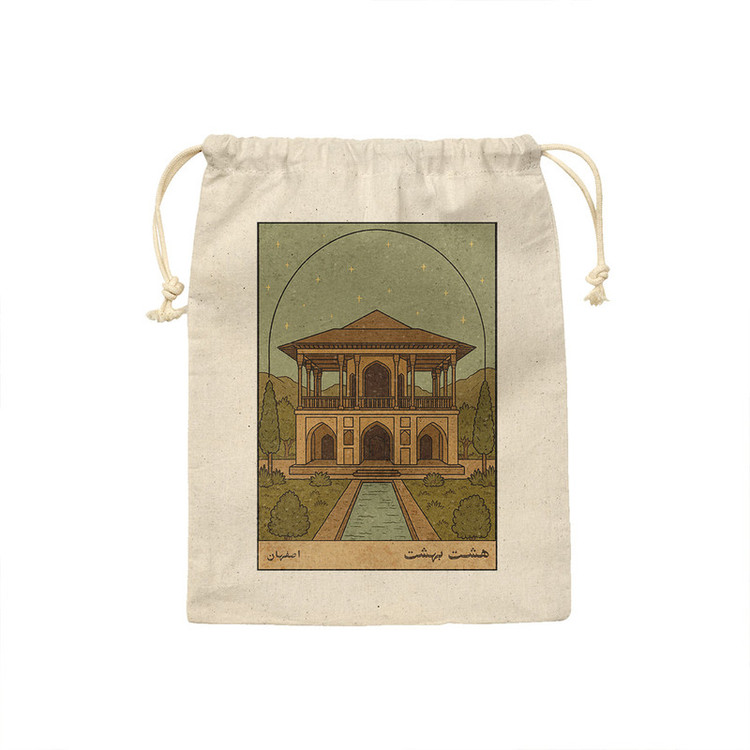 کیسه نان و سبزی ترمه طراحان ایده مدل کارت هشت بهشت اصفهان کد map1506 - M سایز 23x33 سانتی متر
