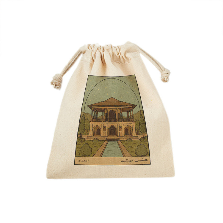 کیسه نان و سبزی ترمه طراحان ایده مدل کارت هشت بهشت اصفهان کد map1506 - M سایز 23x33 سانتی متر