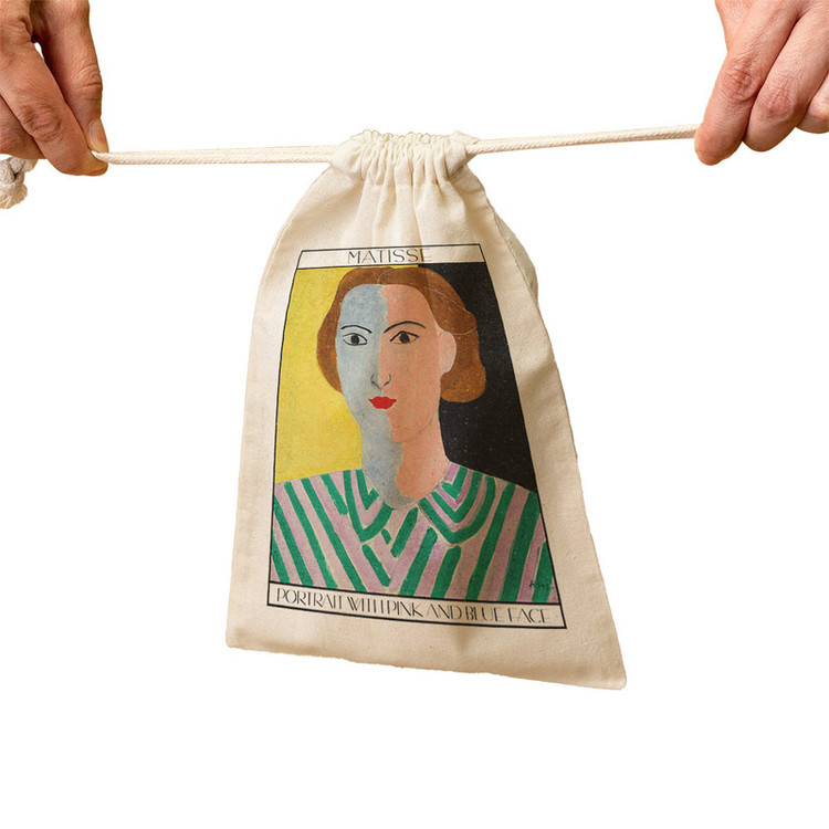 کیسه نان و سبزی ترمه طراحان ایده مدل پرتره با صورت آبی و صورتی از ماتیس کد art0643 - M