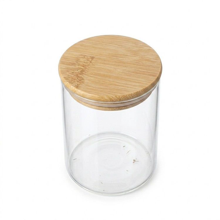 بانکه مدل شیشه ای درب بامبو کد Wood-93