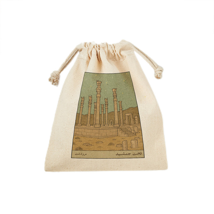 کیسه نان و سبزی ترمه طراحان ایده مدل کارت تخت جمشید مرودشت کد map1520 - M سایز 23x33 سانتی متر