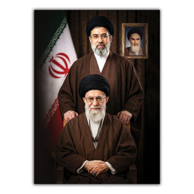 تابلو شاسی طرح رهبر شهید حضرت آیت الله خامنه ای و آیت الله سیدمجتبی خامنه ای