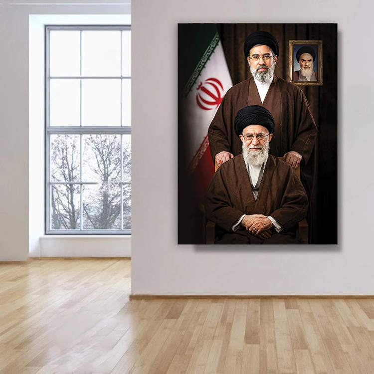 تابلو شاسی طرح رهبر شهید حضرت آیت الله خامنه ای و آیت الله سیدمجتبی خامنه ای