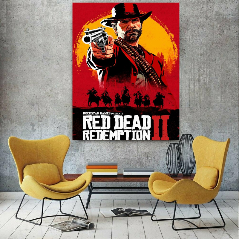تابلو بوم طرح گیم ردد Red dead redemption 2 مدل SDB1637