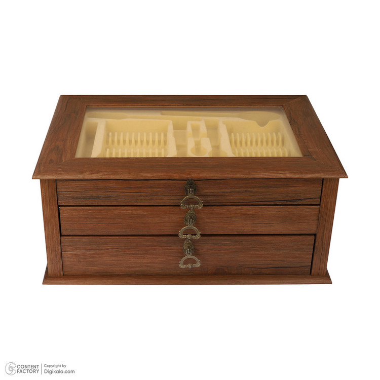 کنسول قاشق و چنگال چوبی مدل کلاسیک