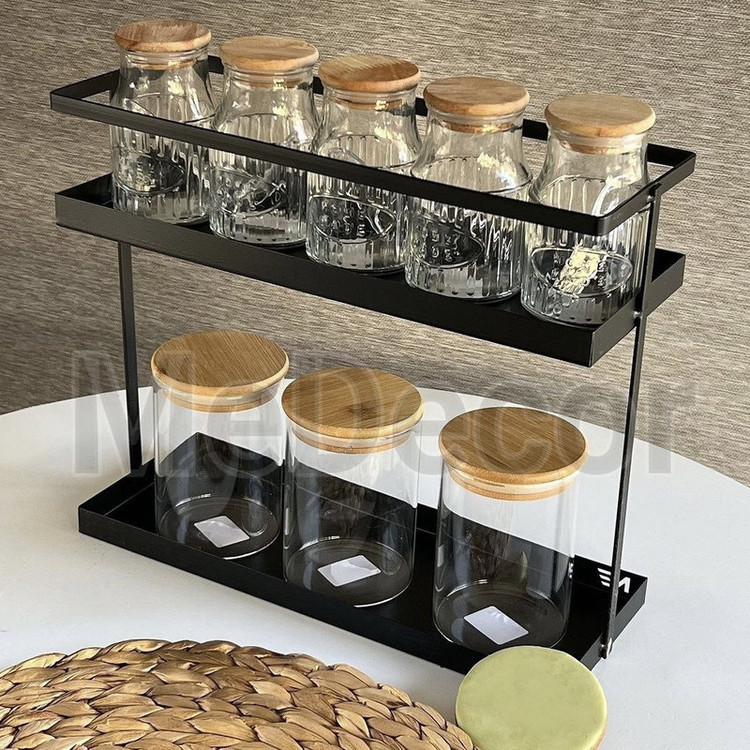 استند جا ادویه ای مدل دو طبقه 36*13*30 MN-32